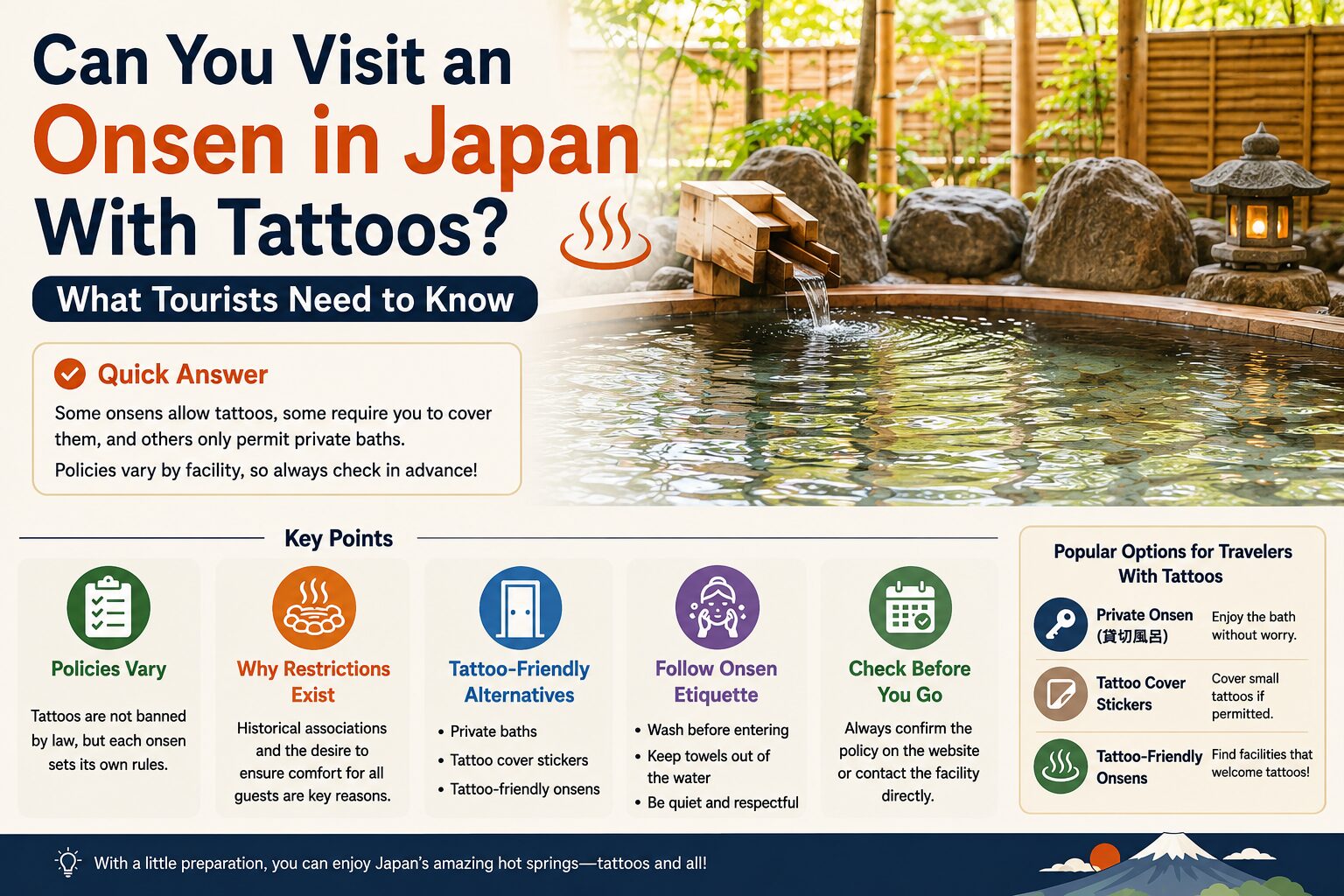 Can You Visit an Onsen in Japan With Tattoos? What Tourists Need to Know
