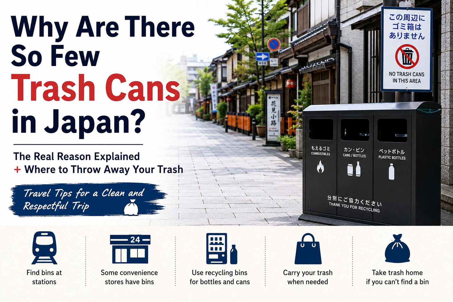 Why Are There So Few Trash Cans in Japan? Reasons and Travel Tips